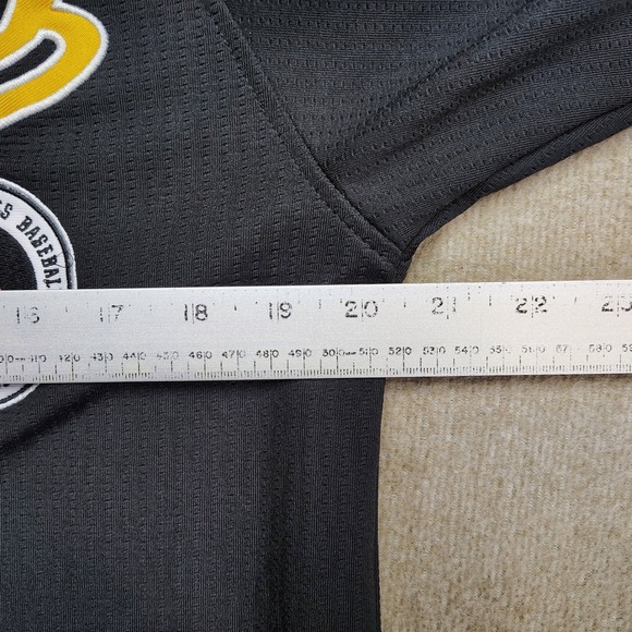 Majestic Pittsburgh Pirates Blank Baseball Jersey Men's Medium Black Gold - Picture 6 of 7